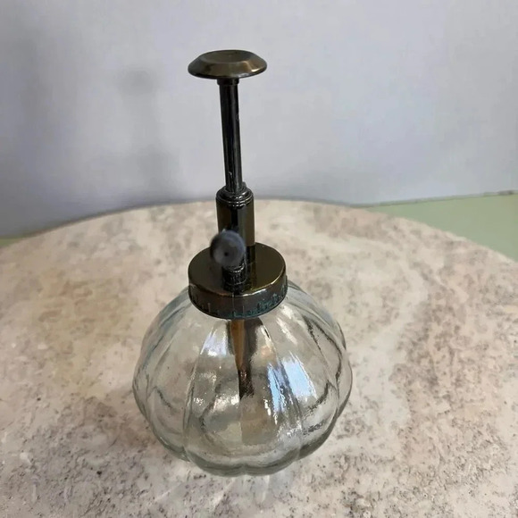 Vintage Perfume Spritzer Succulents Mister Clear Cut Glass Bottle Plunger System - Picture 2 of 10